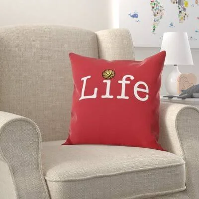 Mablethorpe Square Pillow Cover & Insert Grovelane Size: 18x22 H x 18x22 W - Color: Red