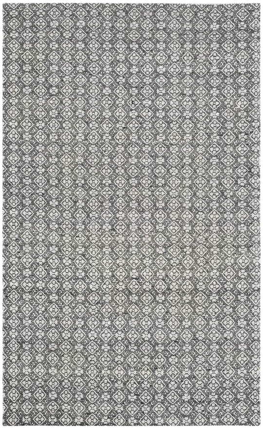 Kilim Rug Ivory Charcoal 5&x8& Safavieh
