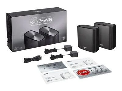 Asus ZenWiFi AC3000 Tri-Band Mesh WiFi System - Whole Home Coverage Up to 5400 sq.ft & 4+ Rooms, AiMesh, Included Lifetime I