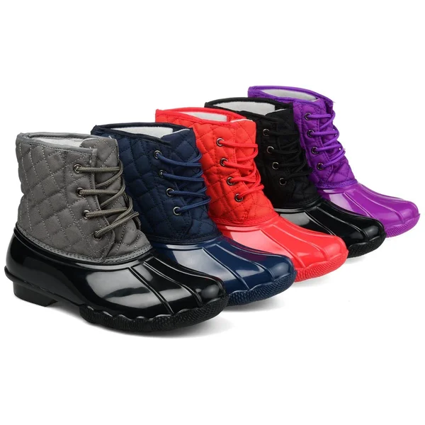 Women's Journee Collection Chill Duck Boot - Navy - Size 9