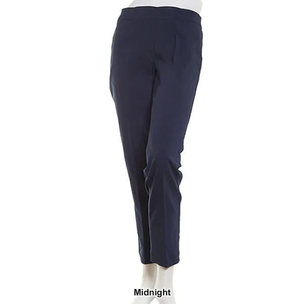 Multiples Pull-On Ankle Pants - Womens, 6, Denim