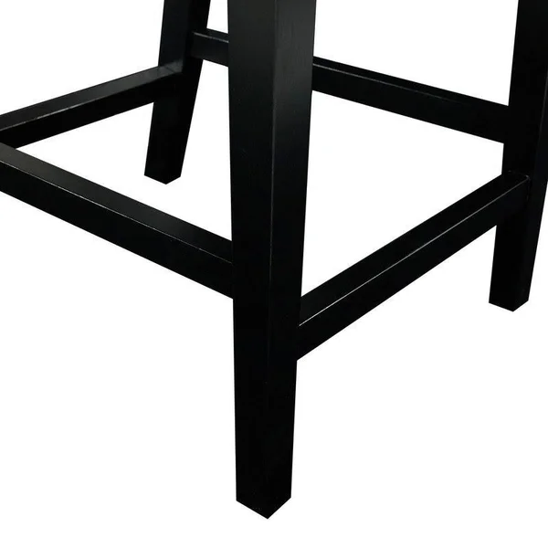Linon Lemont Black Cow Print Counter Stool