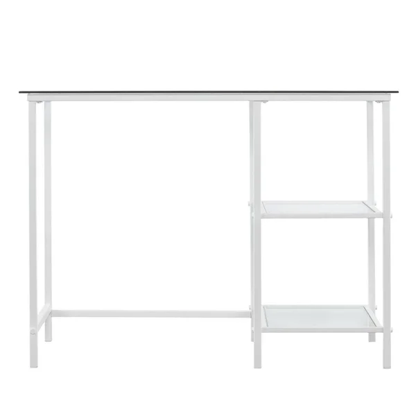 Southern Enterprises Layton Metal & Glass Student Desk - White