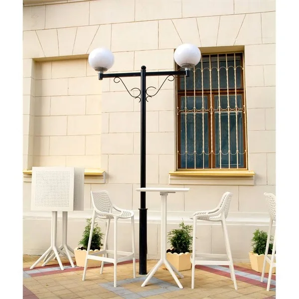 Siesta ISP1162S-WHI Sky Air Square Bar Set with 2 Barstools White