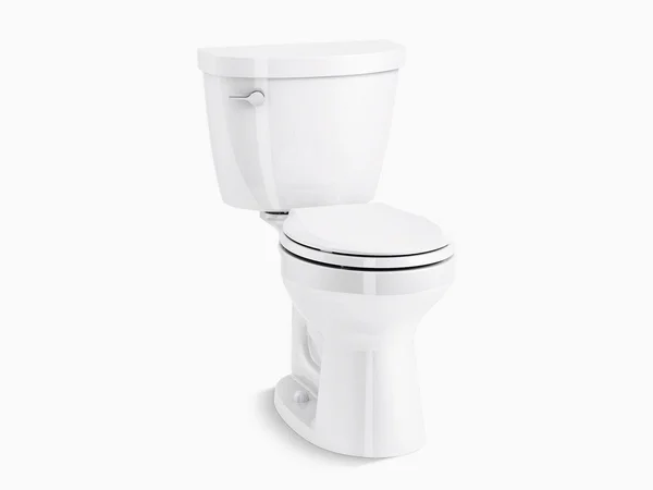 Kohler White Two-Piece Round-Front 1.28 GPF Chair Height Toilet