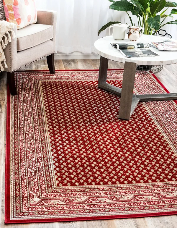 Unique Loom Allover Williamsburg Area Rug (4& x 6& - Red)
