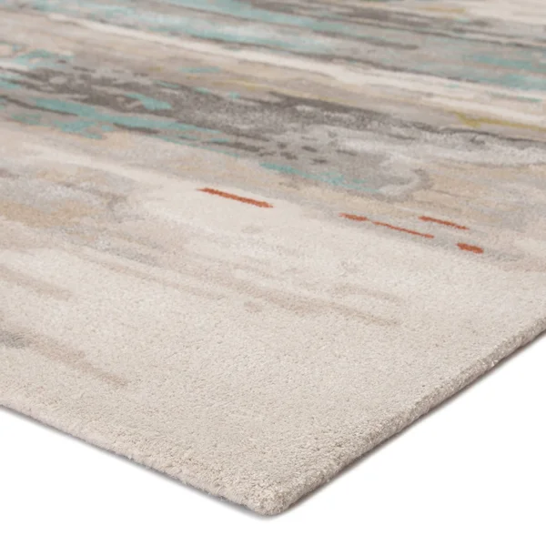 Juniper Home Tennyson Handmade Abstract Teal/ Gray Area Rug - 5& x 8&