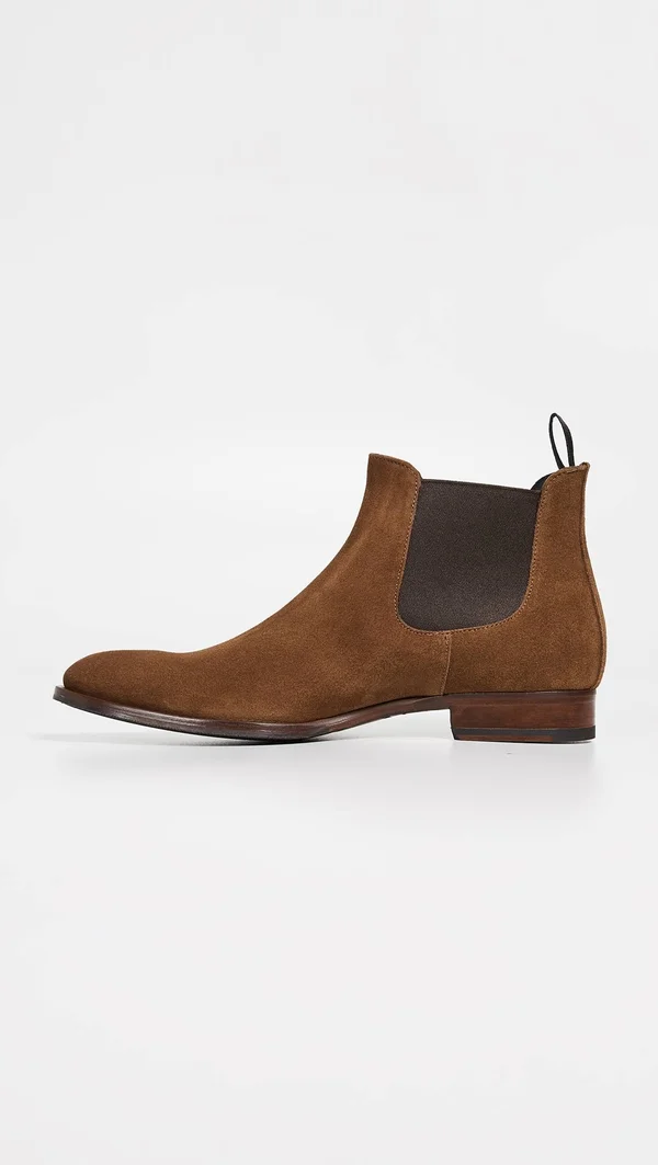 to Boot New York Men's Shelby Suede Chelsea MID-BROWN Boots