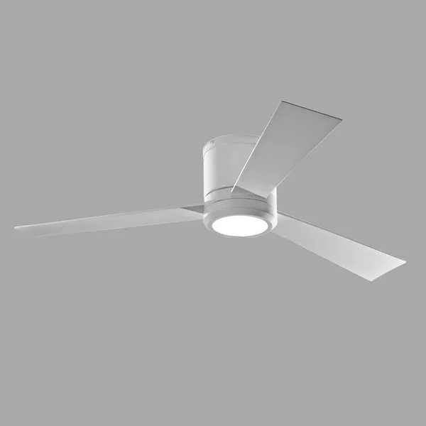 Monte Carlo Clarity 52x22 Ceiling Fan with Light - Rubberized White - Rubberized White Blades