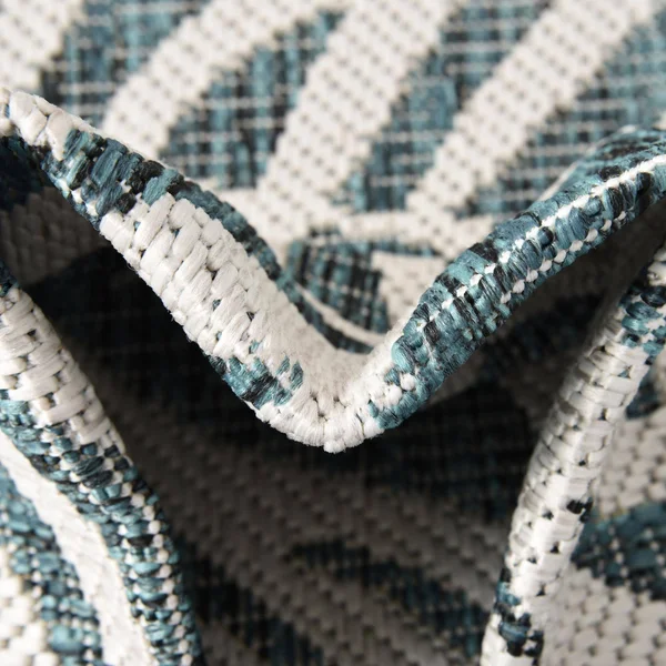 Unique Loom Outdoor Palm Rug - 5& 0 x 8& 0 - Teal
