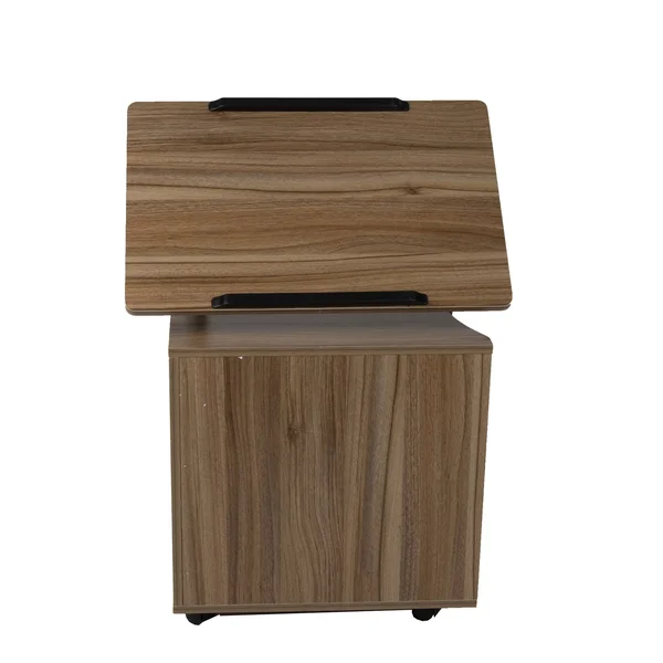 Mind Reader Bedside Workstation Adjustable Desk - Brown