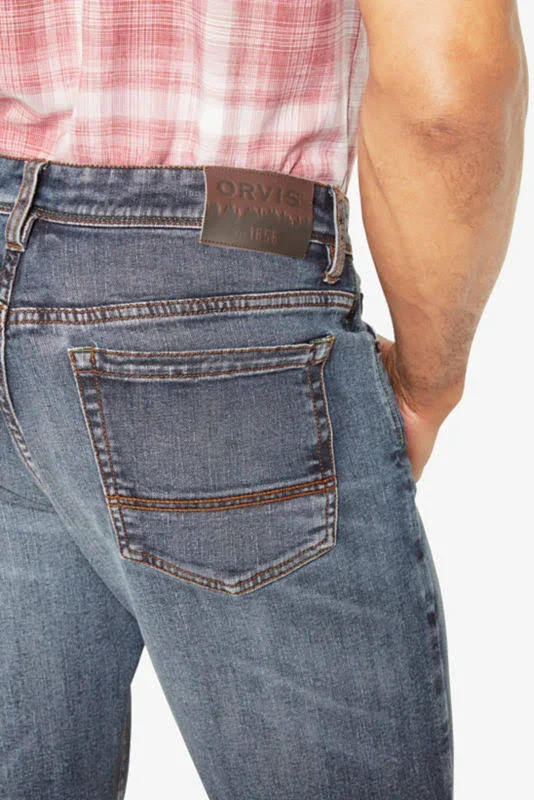 Men's 1856 Stretch Denim Jeans - Shore Wash, Size 40, Orvis