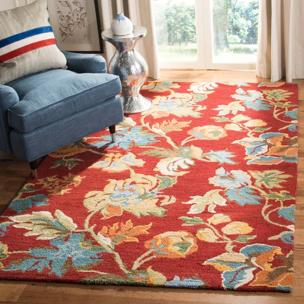 Safavieh Blossom BLM672A Red, Multi 4& x 6& Area Rug