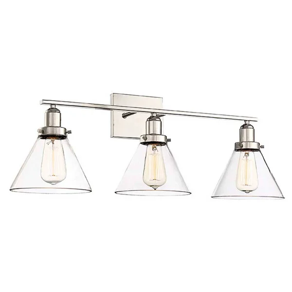 Savoy House 8-9130-3-109 - Drake 3 Light Bath Bar - Polished Nickel