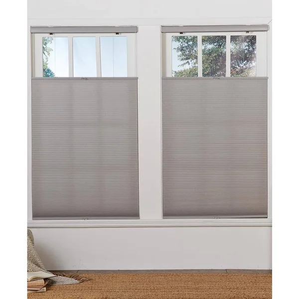 Perfect Lift Window Treatment Cut-to-Width Gray Cloud 1in. Cordless Light Filter Top Down Bottom Up Cellular Shade - 36.5in. W x