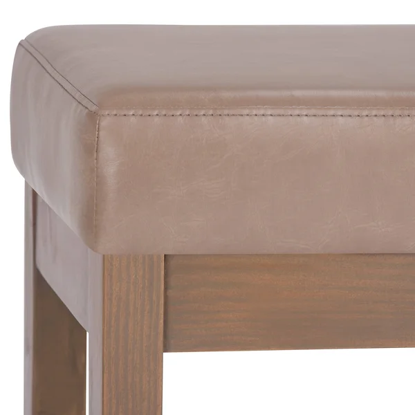 Wyndenhall Madison 26 inch Wide Contemporary Rectangle Ottoman Bench - Stone Grey