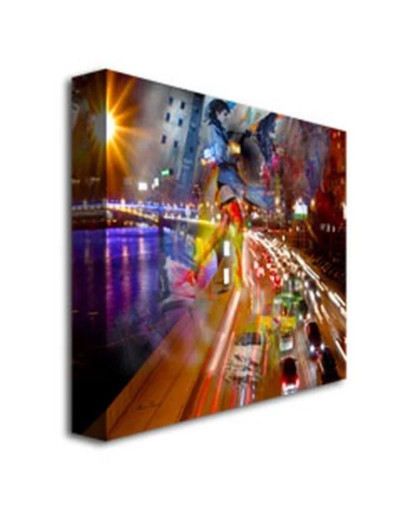 Trademark Fine Art 'Traffic' Canvas Art - Multicolor