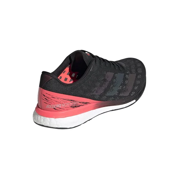 Adidas Adizero Boston 9 Shoes - Women's - Core Black, Signal Pink - 6
