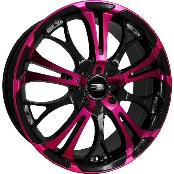 17x7 +40 HD Wheels Spinout Black Machined w/ Pink 5x4.25, 5x4.5 SO17701440BK-P Pink Wheels, Rims