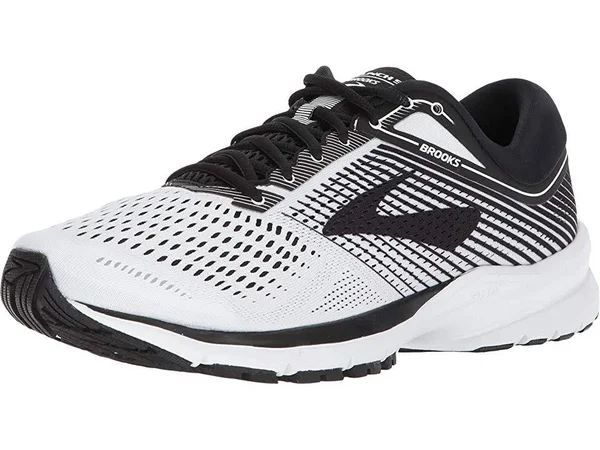 Brooks Men's Launch 5 Running Shoe, Size: 8.5, White - Black