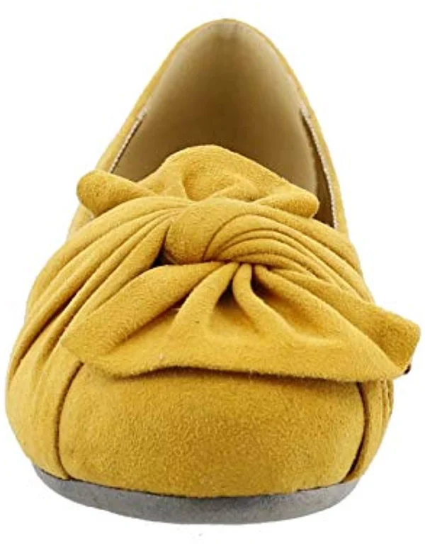 Bellini Women's Snug Ballet Flat, Size: 7.5, Mustard Microsuede