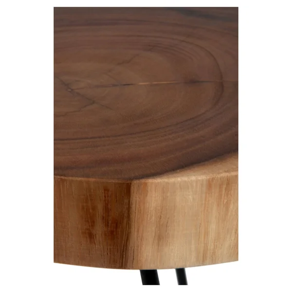 East at Main &s Laredo Teakwood Round Accent Table, Brown