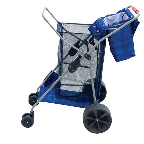 Rio Brands Deluxe Wonder Wheeler Portable Folding Outdoor Utility Cart - Blue