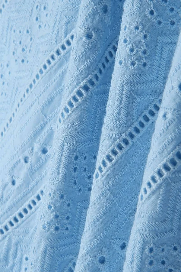 Elegant Flounce Lace Design Mid Calf Dress(2 Colors) XL - Blue