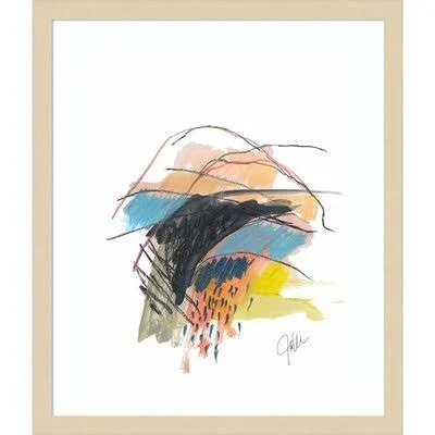 Abstract Landscape No 29 by Jan Weiss - Picture Frame Graphic Art Print on Paper AllModern Format: Brown Framed Paper, Size: 20.