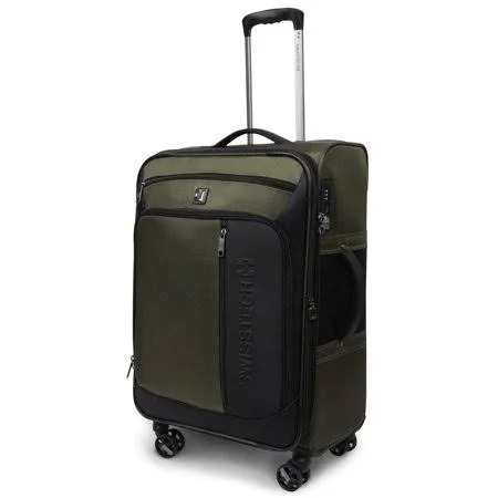 Swisstech 24x22 Olive Urban Trek Check Soft Side Luggage - each