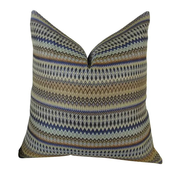 Plutus Zig Along Indigo Handmade Pillow