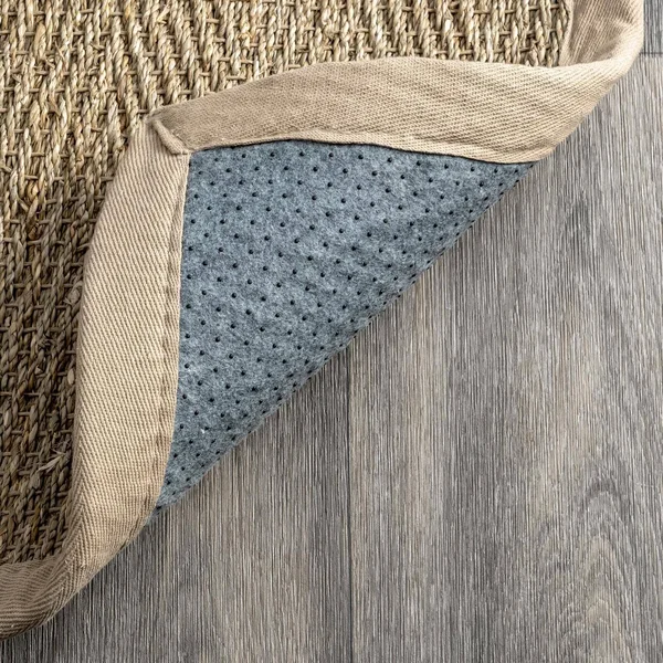 nuLOOM Larnaca Seagrass Herringbone Natural 6 ft. x 6 ft. Round Indoor/Outdoor Area Rug