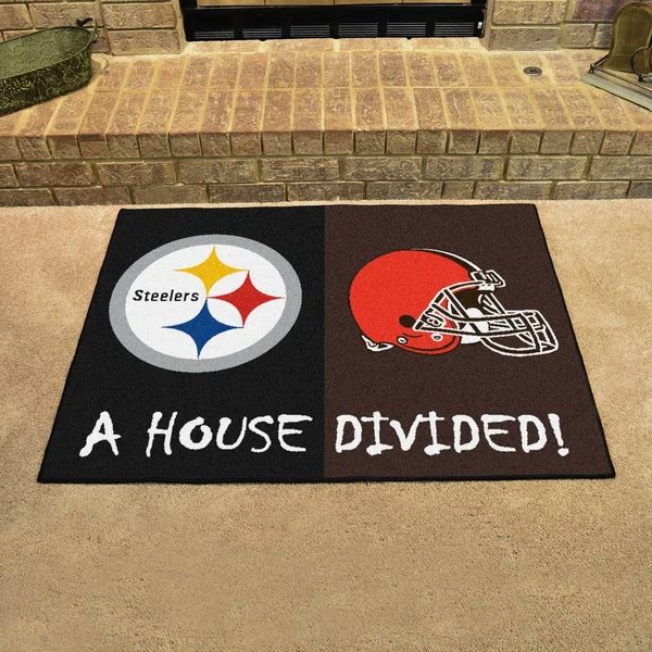 Fanmats NFL Pittsburgh Steelers-Cleveland Browns House Divided