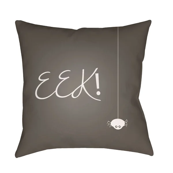18x22 Gray and White Eek Printed Square Throw Pillow Cover