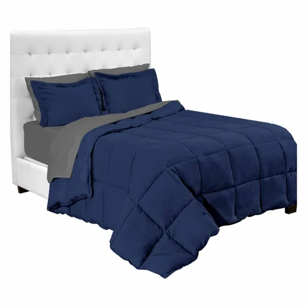 Premium 1800 Series Microfiber Bed in A Bag by Bare Home - Size: Full-XL, Blue