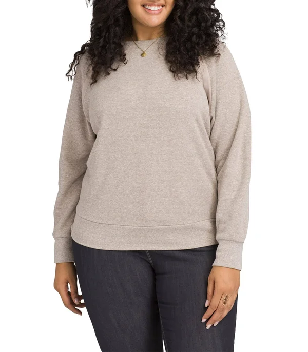 Prana Cozy Up Sweatshirt - Women's Oatmeal Heather - 3X