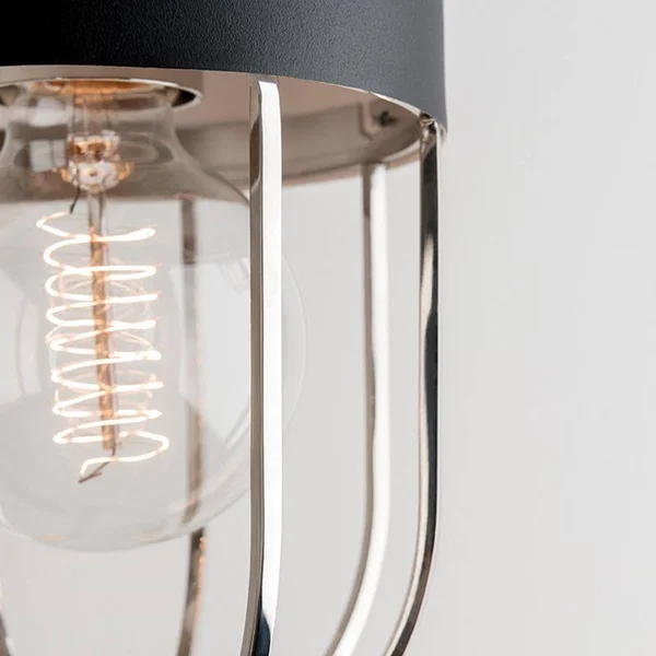 Hudson Valley Haley One Light Pendant - Aged Brass/Black Finish