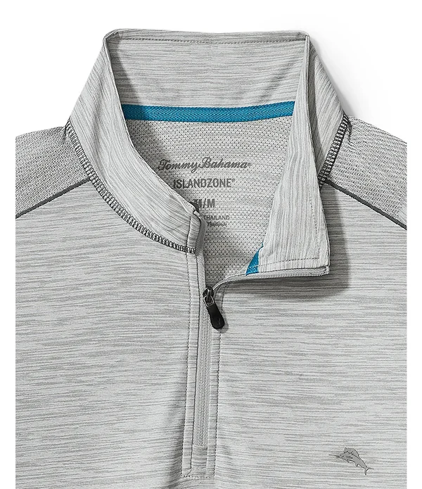 Tommy Bahama Big Tall IslandZone Palm Coast Half-Zip Recycled Materials Pullover - Mens, 2XLT, Beet Red