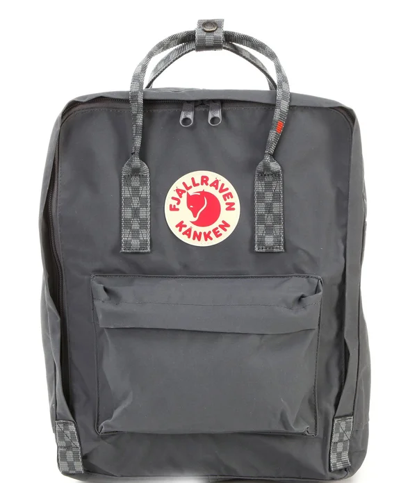 Fjallraven Kanken Backpack - Super Grey Chess Pattern