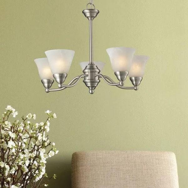 Z-Lite Athena 5 Light Chandelier - Brushed Nickel 2110-5