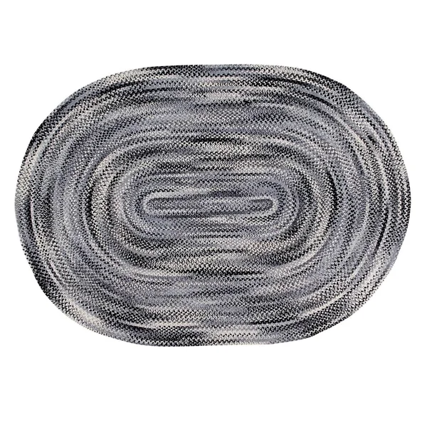 Better Trends Ombre Chenille Braided Rug 4& Octagon Olive Striped