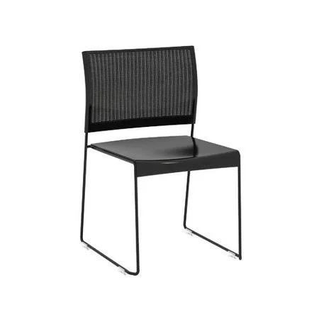 Latitude Run Levasseur Armless Stacking Chair (Set of 4)