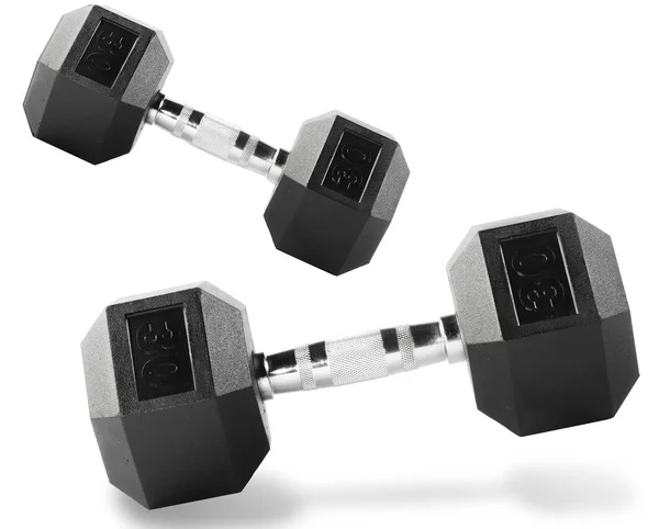 PRCTZ Rubber Encased Hex Dumbbell - 30 lbs Pair