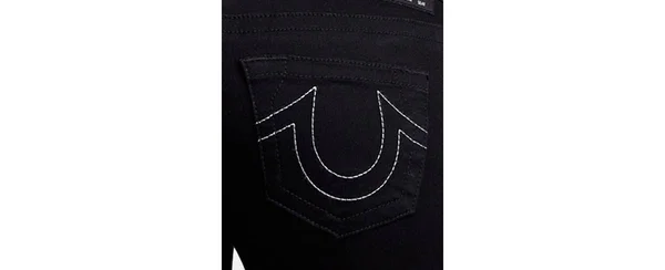 True Religion Stella Black Low-Rise Skinny Jeans - Body Rinse Black