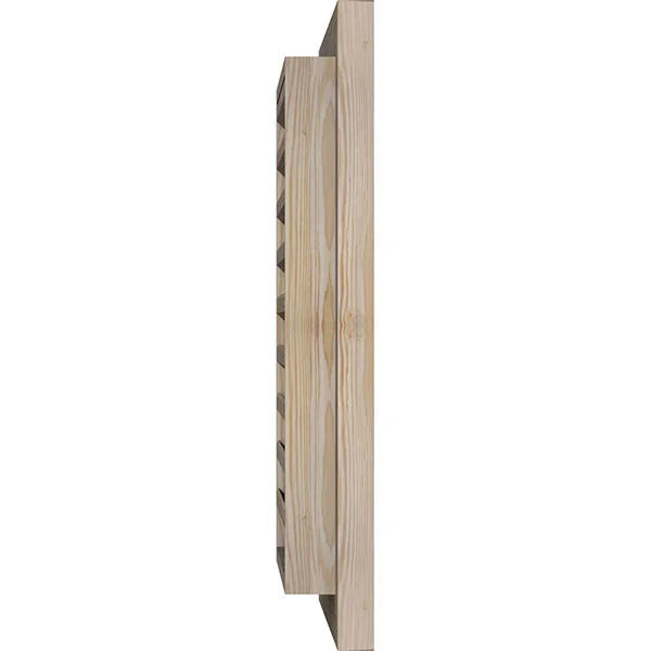 Ekena Millwork GVWVE22X1200SFPPI 22x22W x 12x22H Vertical Gable Vent (27x22W x 17x22H Frame Size): Primed - Functional, Smooth Pi