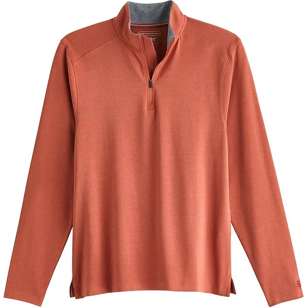Coolibar Men's Sonora Quarter-Zip - Shirts for Men, Red, Large