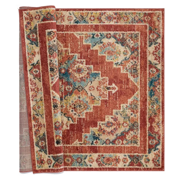 Westfield Home Calloway Genie Area Rug, Size: 7&10 inch Round, Red
