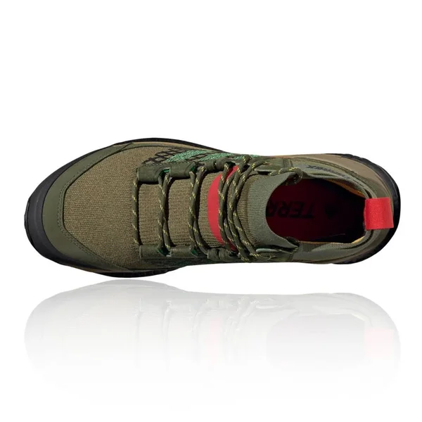 Adidas Terrex Free Hiker Blue Walking Shoes - Red/Brown/Green - 10