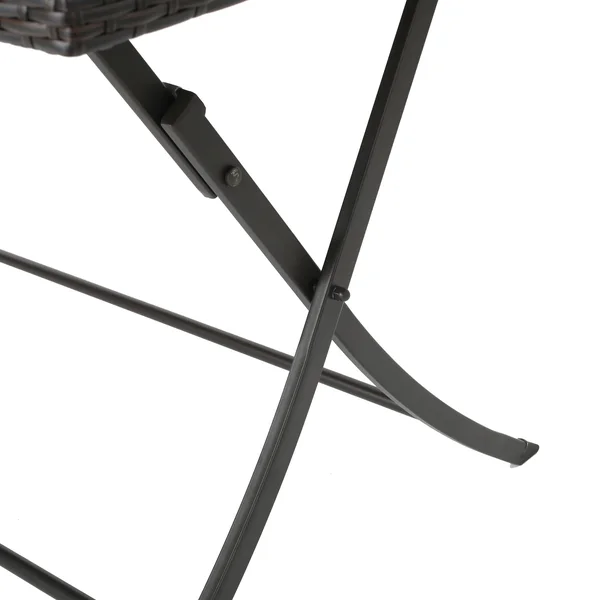 Christopher Knight Home Riad Outdoor Wicker Rectangular Foldable Dining Table with Unbrella Holeby Multi-Brown