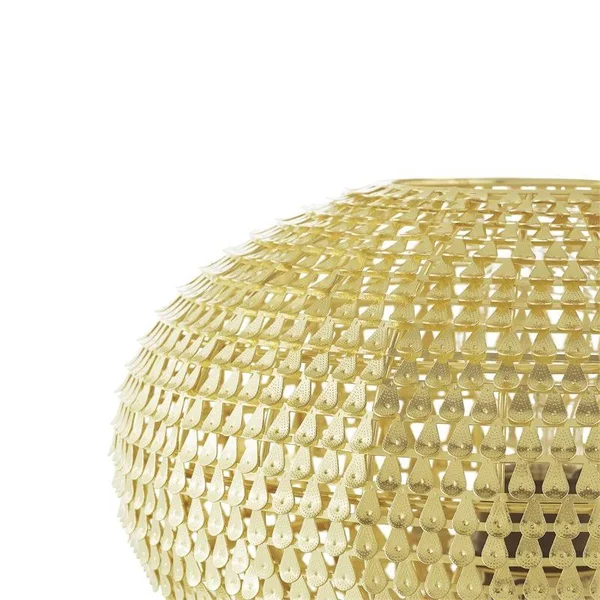 Pemberly Row 8x22 Hand-Crafted Globe Sparkle Table Lamp in Gold